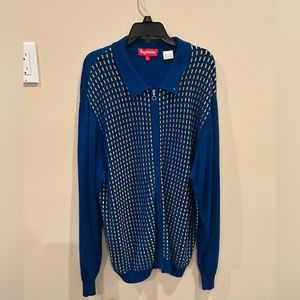 Supreme zip up knit